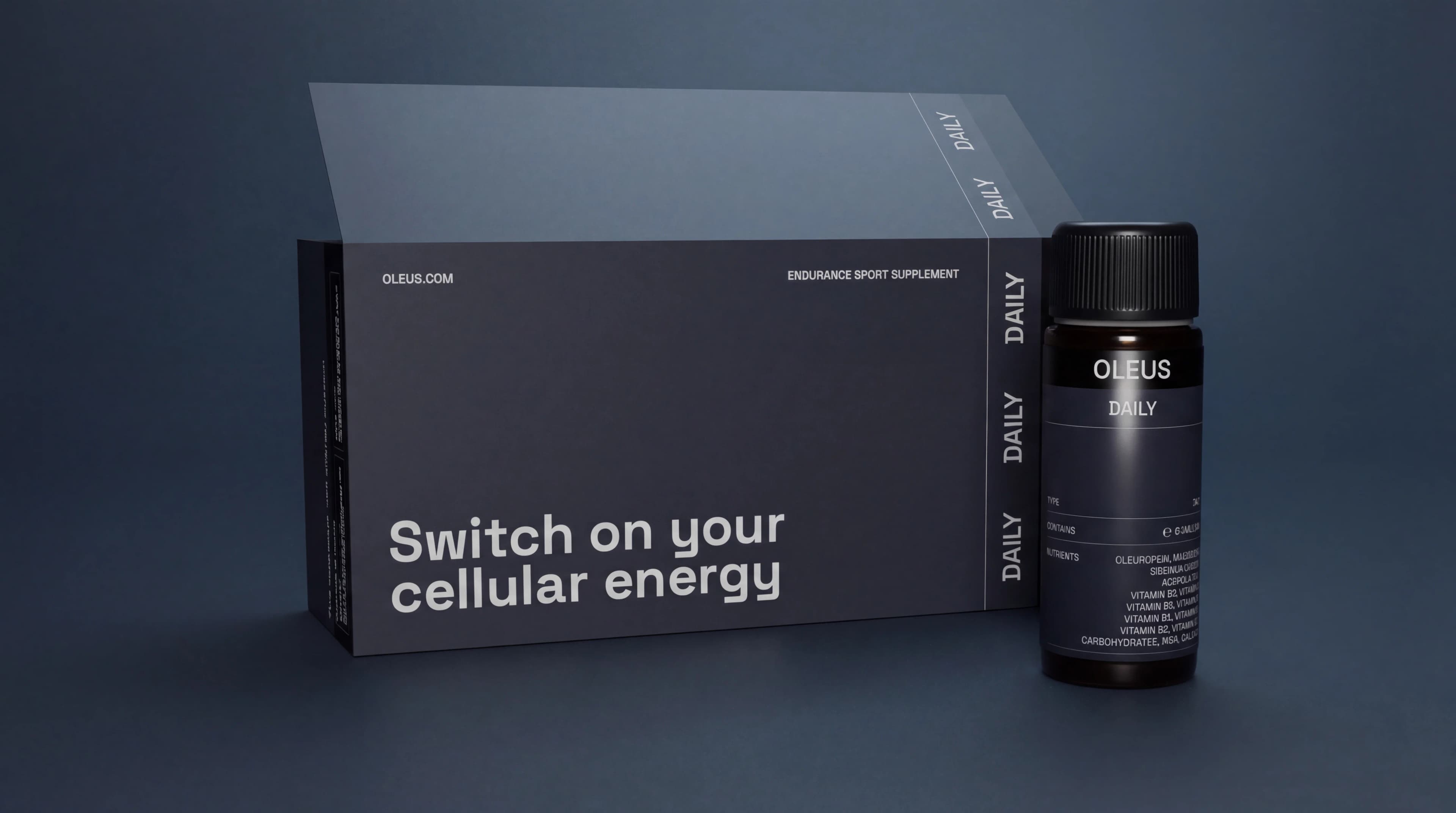 OLEUS supplement packaging